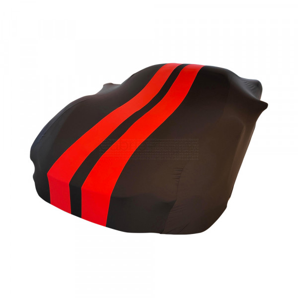 Jaguar Mark II Convertible 1959-1969 - Indoor Car Cover - Black with Red Striping