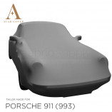 Porsche 911 Convertible (993) 1993-1998 - Indoor Car Cover - Grey - Mirror Pockets